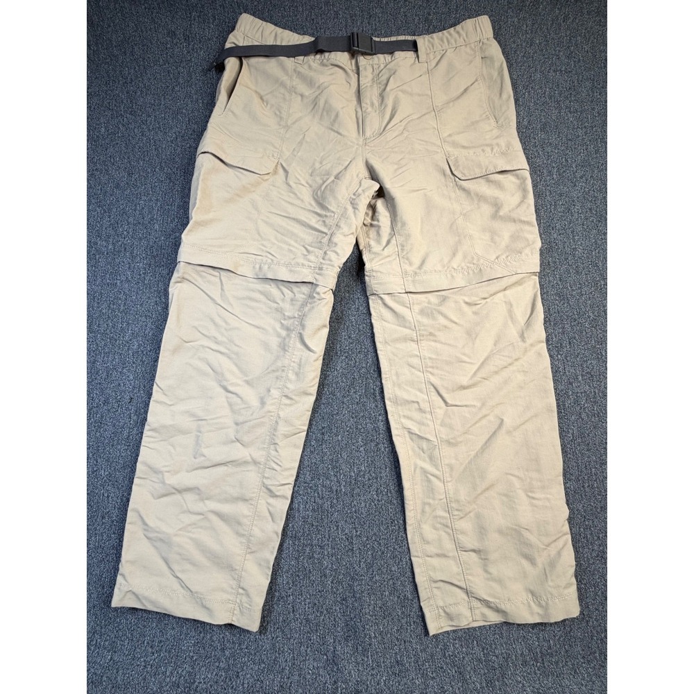 The North Face Mens XXL Paramount Peak II Convertible Cargo Hiking Pants Khaki